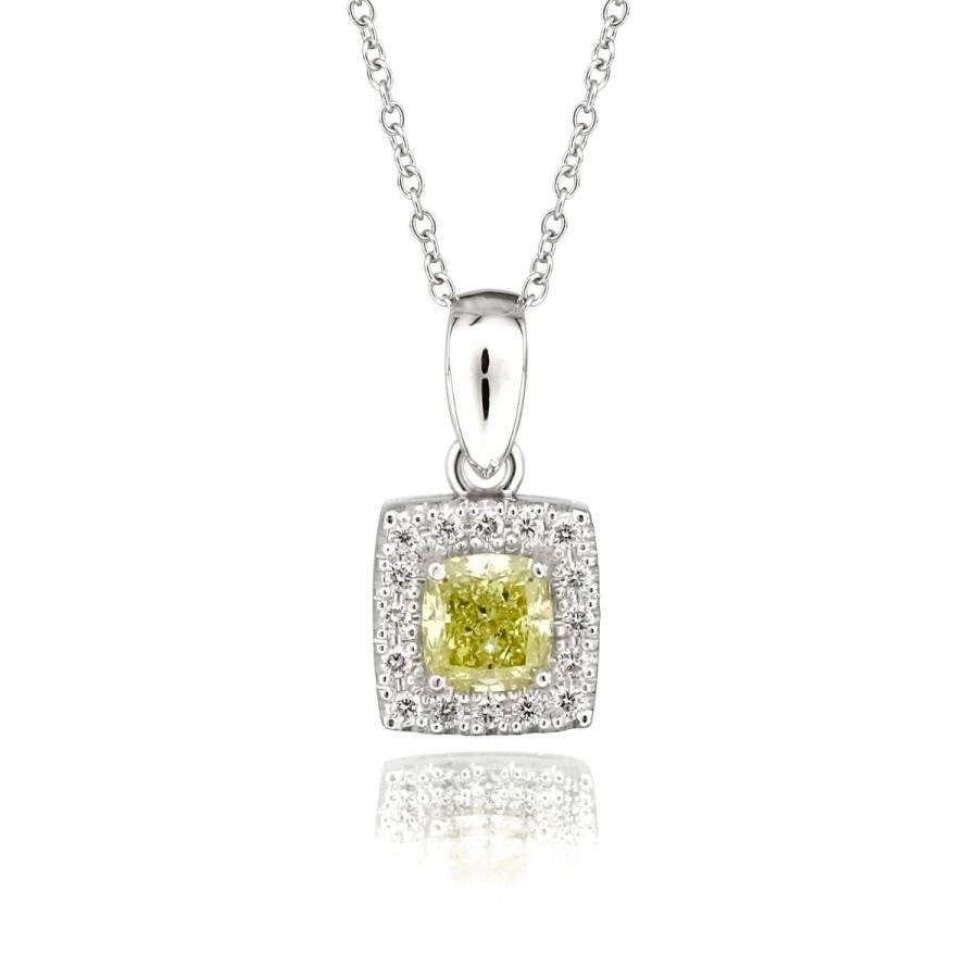 Korut Tillander | 1,25 Ct Fancy Vivid Yellow Cushion