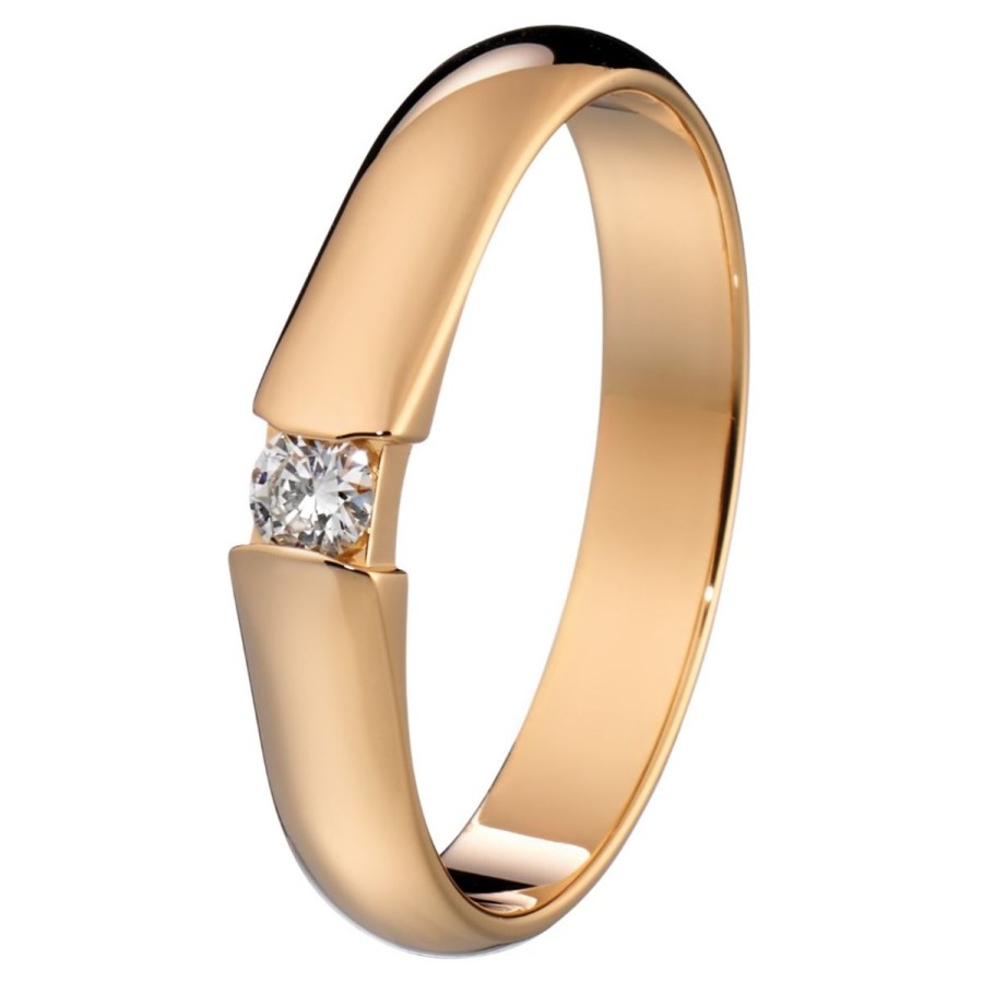 Sormukset Tillander | Tillander Red Label 211 -Timanttisormus (0,08 Ct) 14K Keltakulta